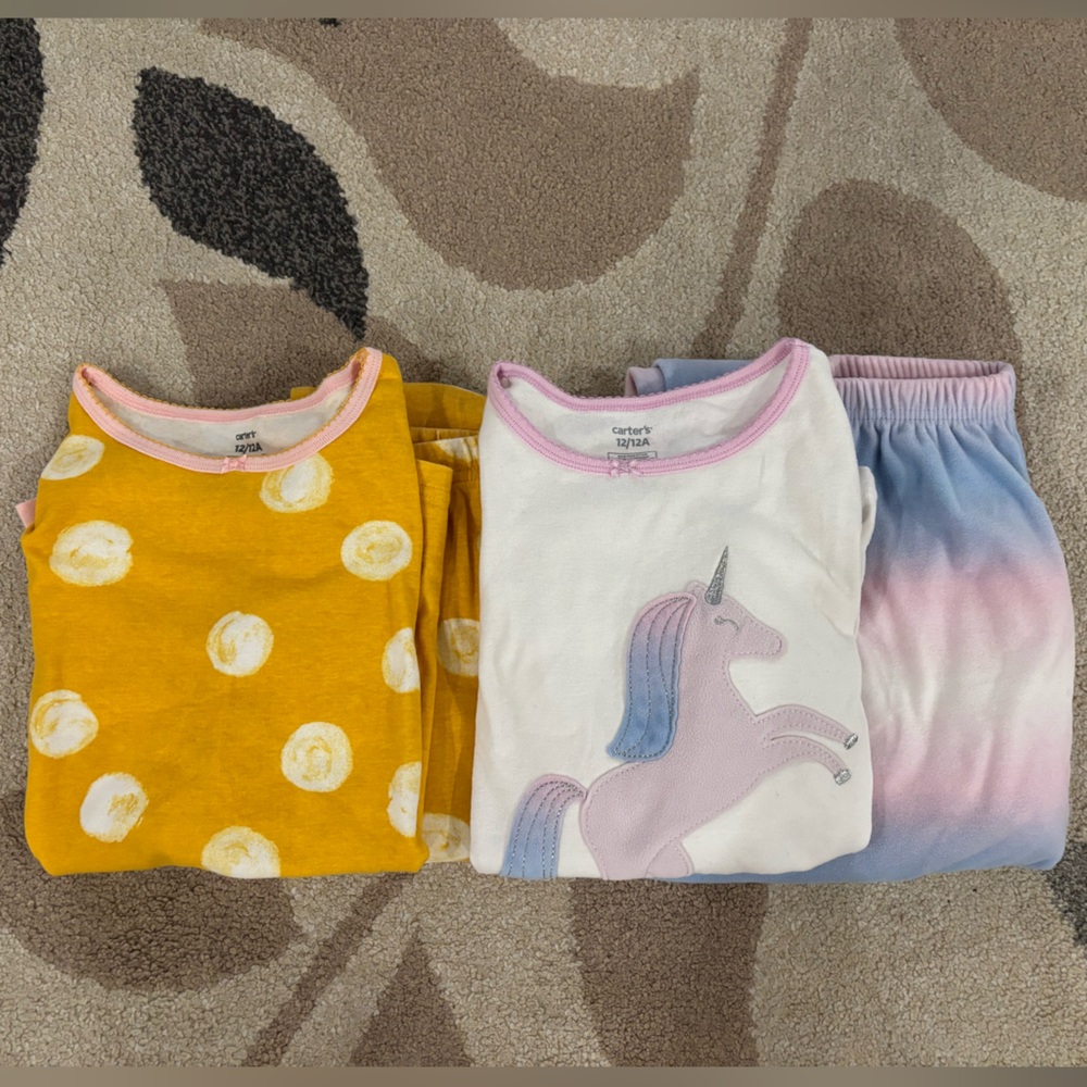 Carter’s Girl’s Pajama Set Bundle, size 12